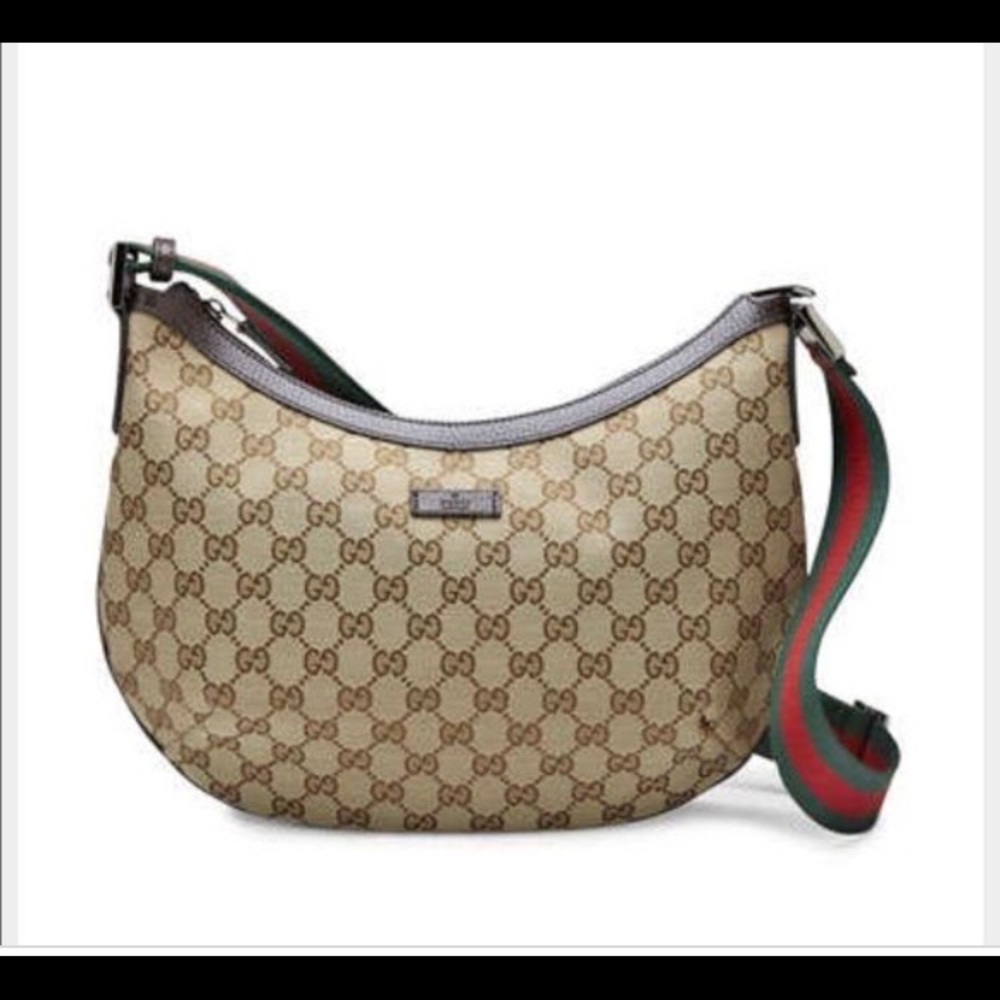 Authentic Gucci Canvas Crossbody Bag